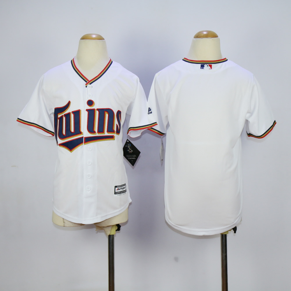 Youth Minnesota Twins Blank White MLB Jerseys